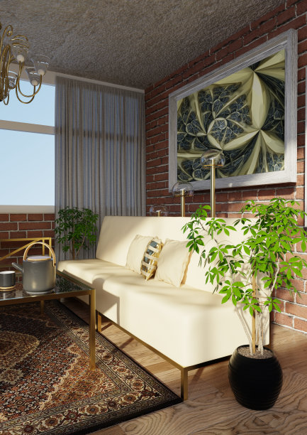 3D插画客厅图片下载