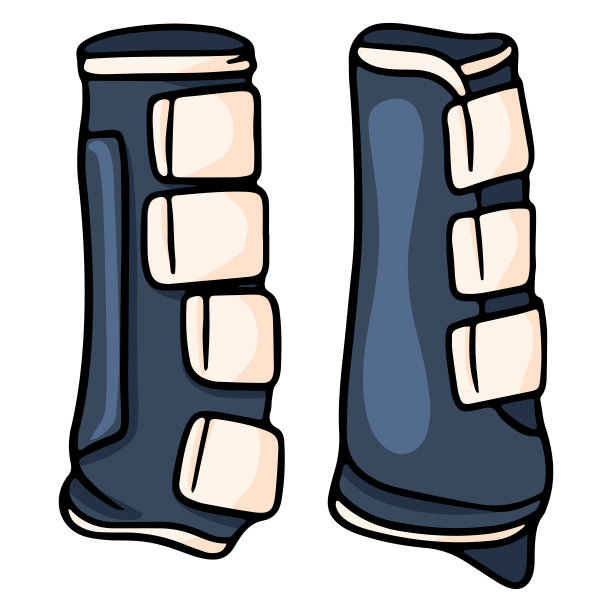 马具马安全鞋矢量插图卡通风格图片下载