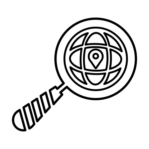 世界位置搜索大纲图标。艺术设计。图片下载