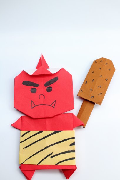 可爱的红色精灵配金箍棒的图像素材图片下载