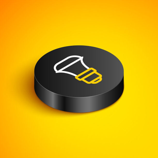 等距线led灯泡图标隔离图片下载