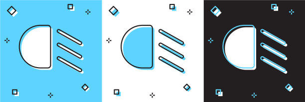 设置远光灯图标隔离在蓝色和白色图片下载