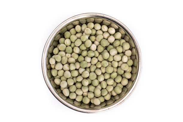 不锈钢碗里的干豌豆图片下载