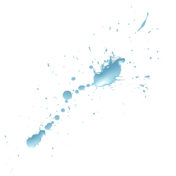 溅水在白色的背景，3d插图图片下载