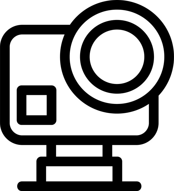 动作相机图标或标志孤立标志符号图片下载