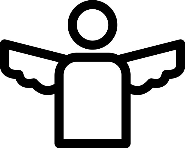 天使图标或标志孤立符号符号图片下载