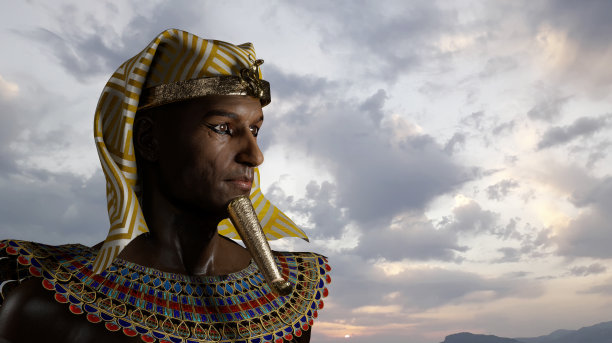 古埃及法老渲染3d插图图片下载