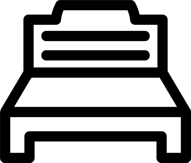 床标或标志孤立标志符号图片下载