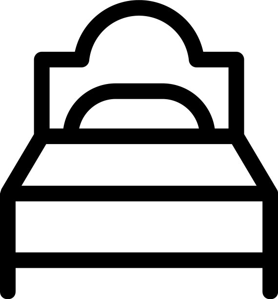 床标或标志孤立标志符号图片下载