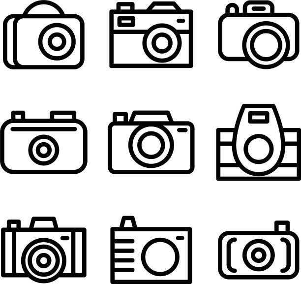 相机图标或标志孤立标志符号图片下载