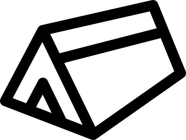 露营帐篷图标或标志孤立标志符号图片下载