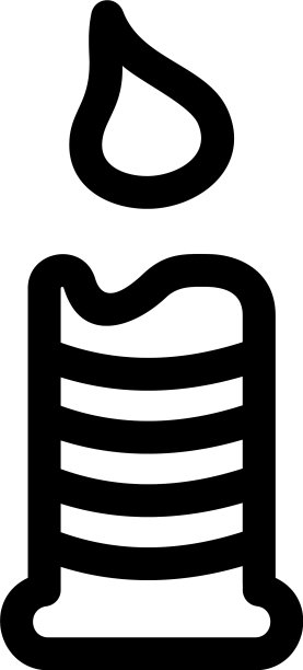 蜡烛图标或标志孤立标志符号图片下载