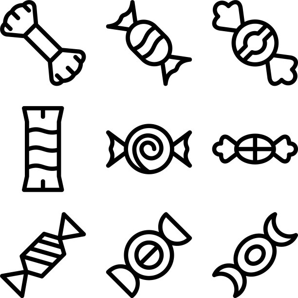 糖果图标或标志孤立标志符号图片下载