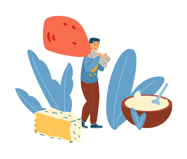 人类脂肪蛋白质来源为生酮饮食，载体插图孤立。图片下载