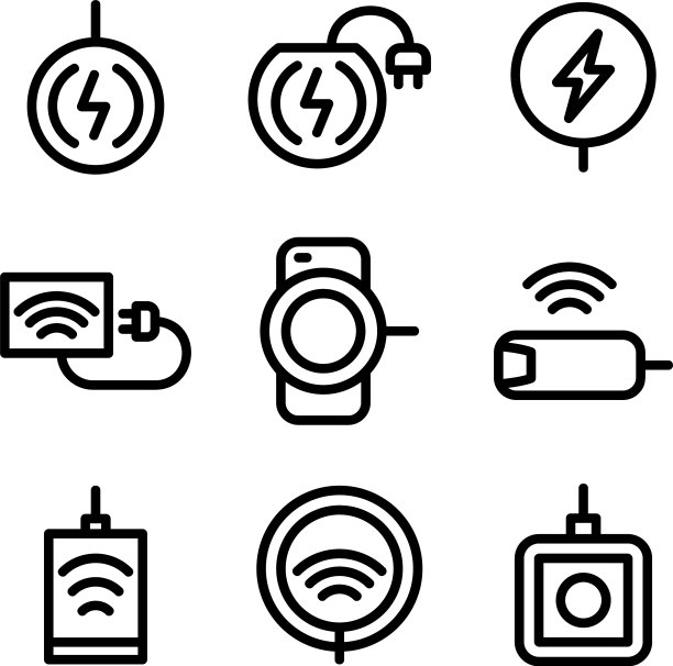 充电站图标或标志孤立标志符号图片下载