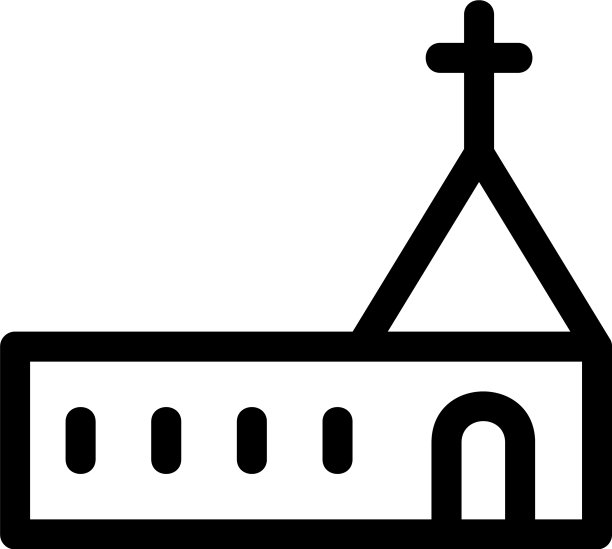 教堂图标或标志孤立的标志符号图片下载