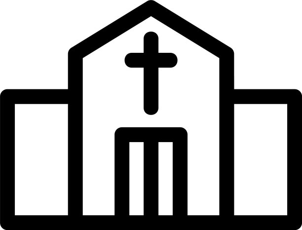 教堂图标或标志孤立的标志符号图片下载