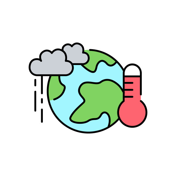 气候行动颜色图标。企业社会责任图片下载