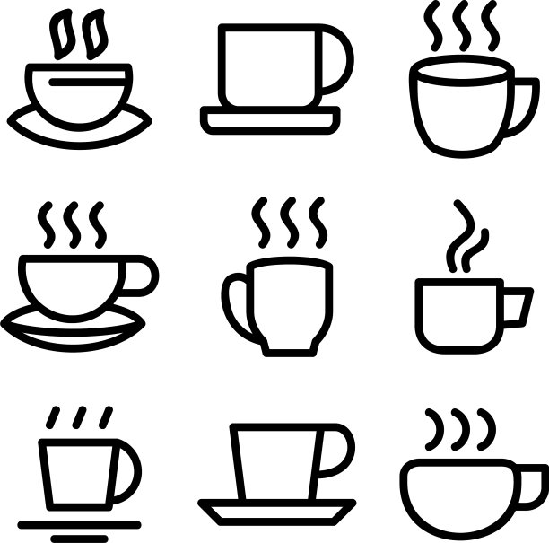 咖啡图标或标志孤立标志符号图片下载