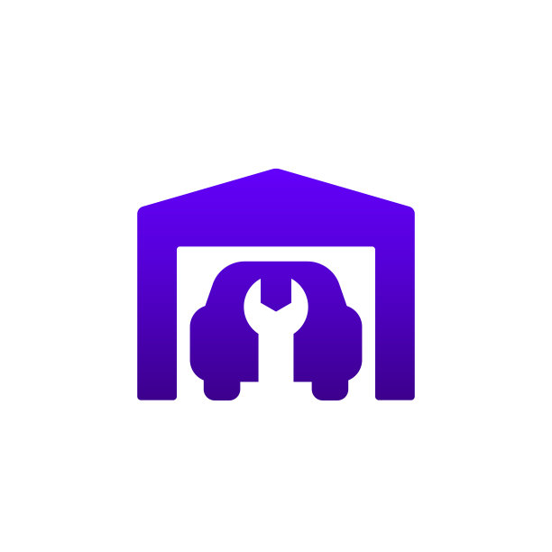 车库，汽车维修服务的图标图片下载