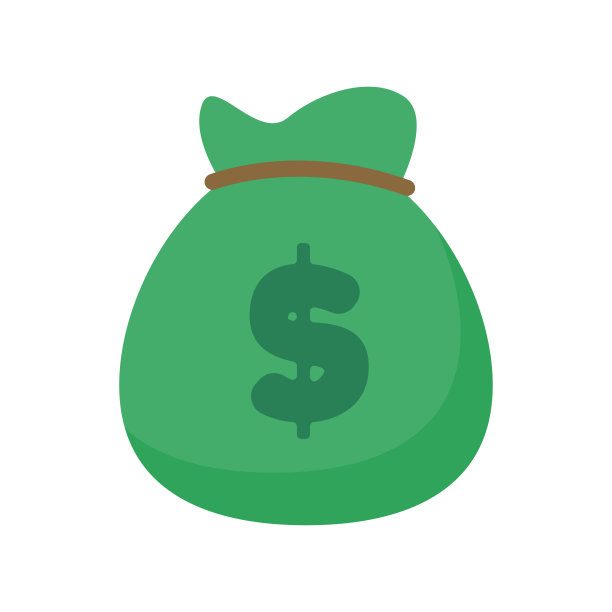 钱包图标。装有大量金钱的矢量袋。省钱的想法图片下载