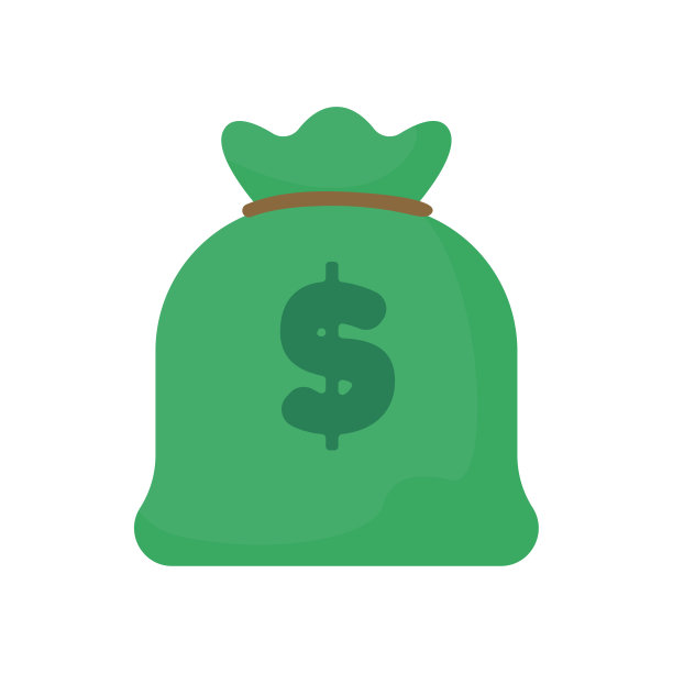 钱包图标。装有大量金钱的矢量袋。省钱的想法图片下载
