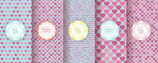 儿童彩色无缝图案。可爱的宝宝设计。图片下载