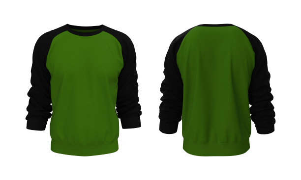 空白运动衫模拟模板前，和后视图图片下载