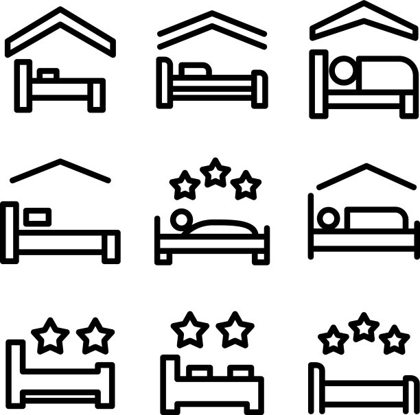 酒店标志或标志孤立标志符号图片下载