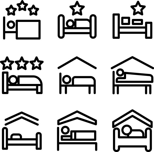 酒店标志或标志孤立标志符号图片下载