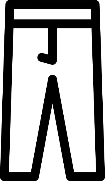 裤子图标或标志孤立标志符号图片下载