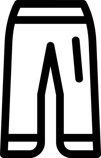 裤子图标或标志孤立标志符号图片下载