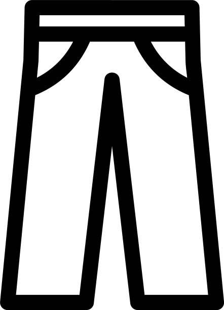 裤子图标或标志孤立标志符号图片下载