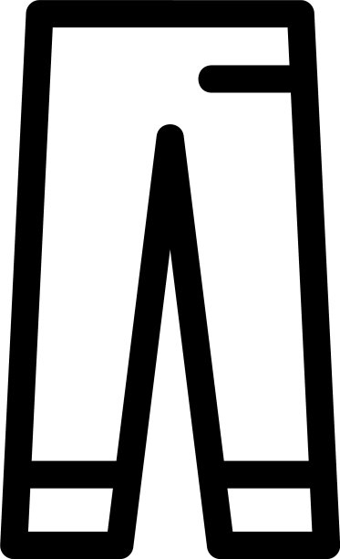 裤子图标或标志孤立标志符号图片下载