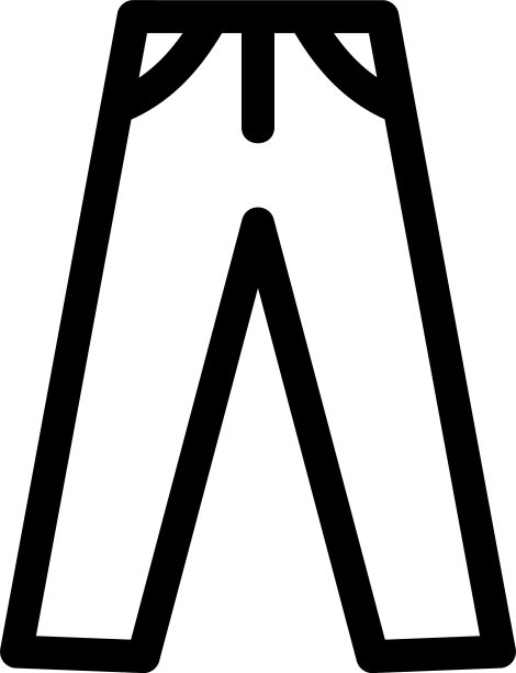 裤子图标或标志孤立标志符号图片下载