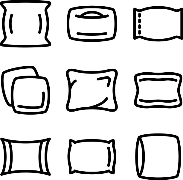 枕头图标或标志孤立符号符号图片下载
