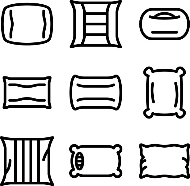 枕头图标或标志孤立符号符号图片下载