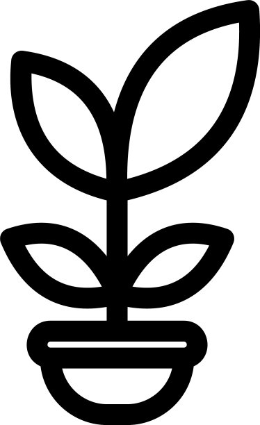 植物标志或标志孤立标志符号图片下载
