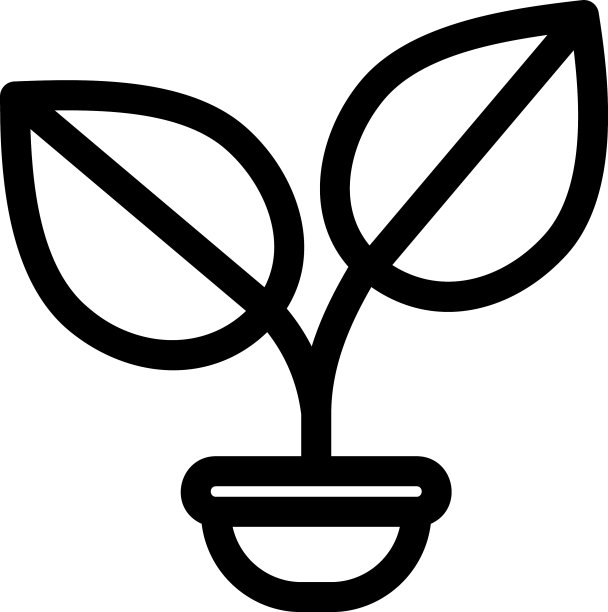 植物标志或标志孤立标志符号图片下载
