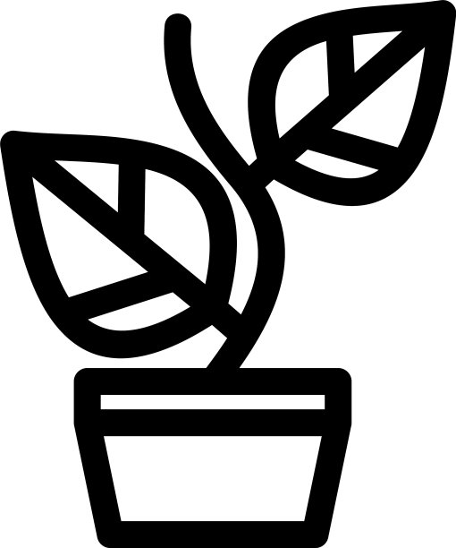 植物标志或标志孤立标志符号图片下载