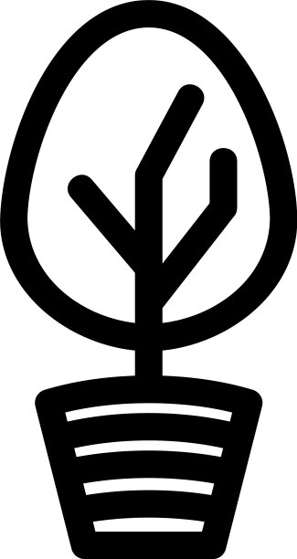 植物标志或标志孤立标志符号图片下载