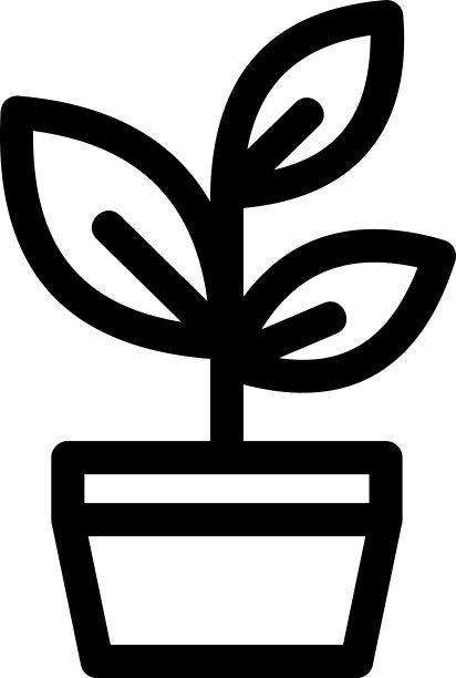 植物标志或标志孤立标志符号图片下载