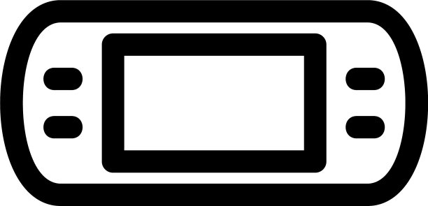 便携式游戏图标或标志孤立标志符号图片下载