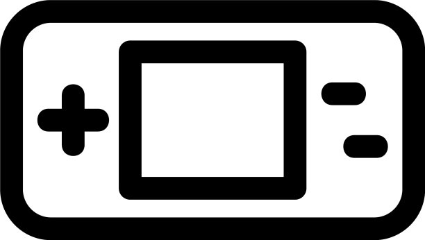 便携式游戏图标或标志孤立标志符号图片下载