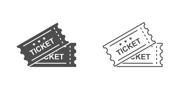 票务图标集设计简单图片下载