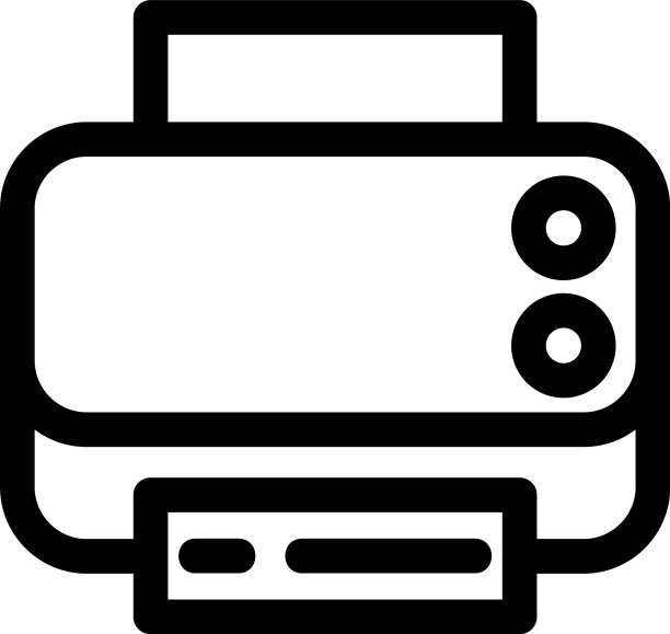 打印机图标或标识孤立的标志符号图片下载