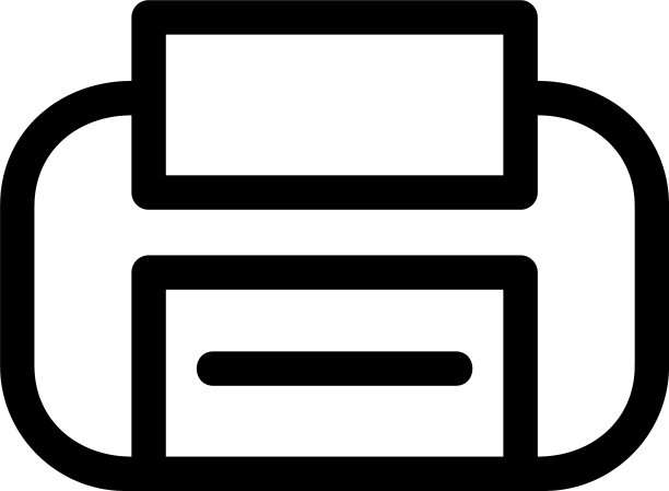 打印机图标或标识孤立的标志符号图片下载