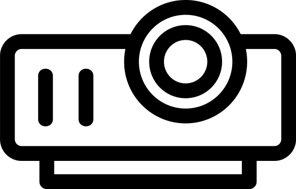 投影仪图标或标志孤立的标志符号图片下载