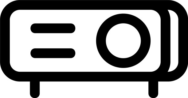 投影仪图标或标志孤立的标志符号图片下载