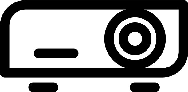 投影仪图标或标志孤立的标志符号图片下载